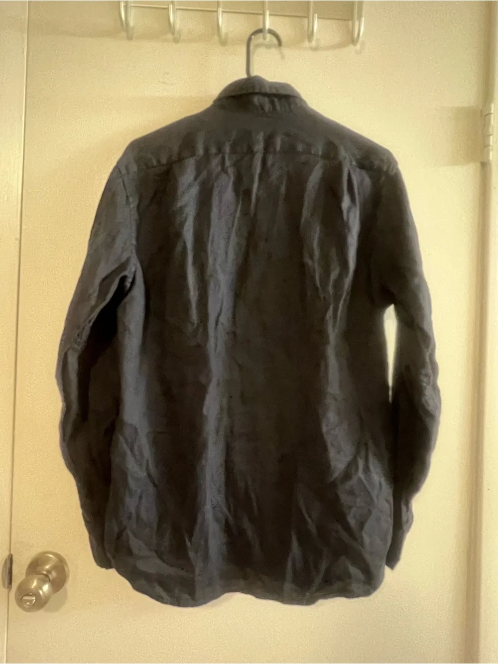 J. Crew Navy Blue Long Sleeve Button-Down Shirt - Size Medium